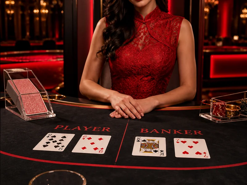 Live Baccarat table